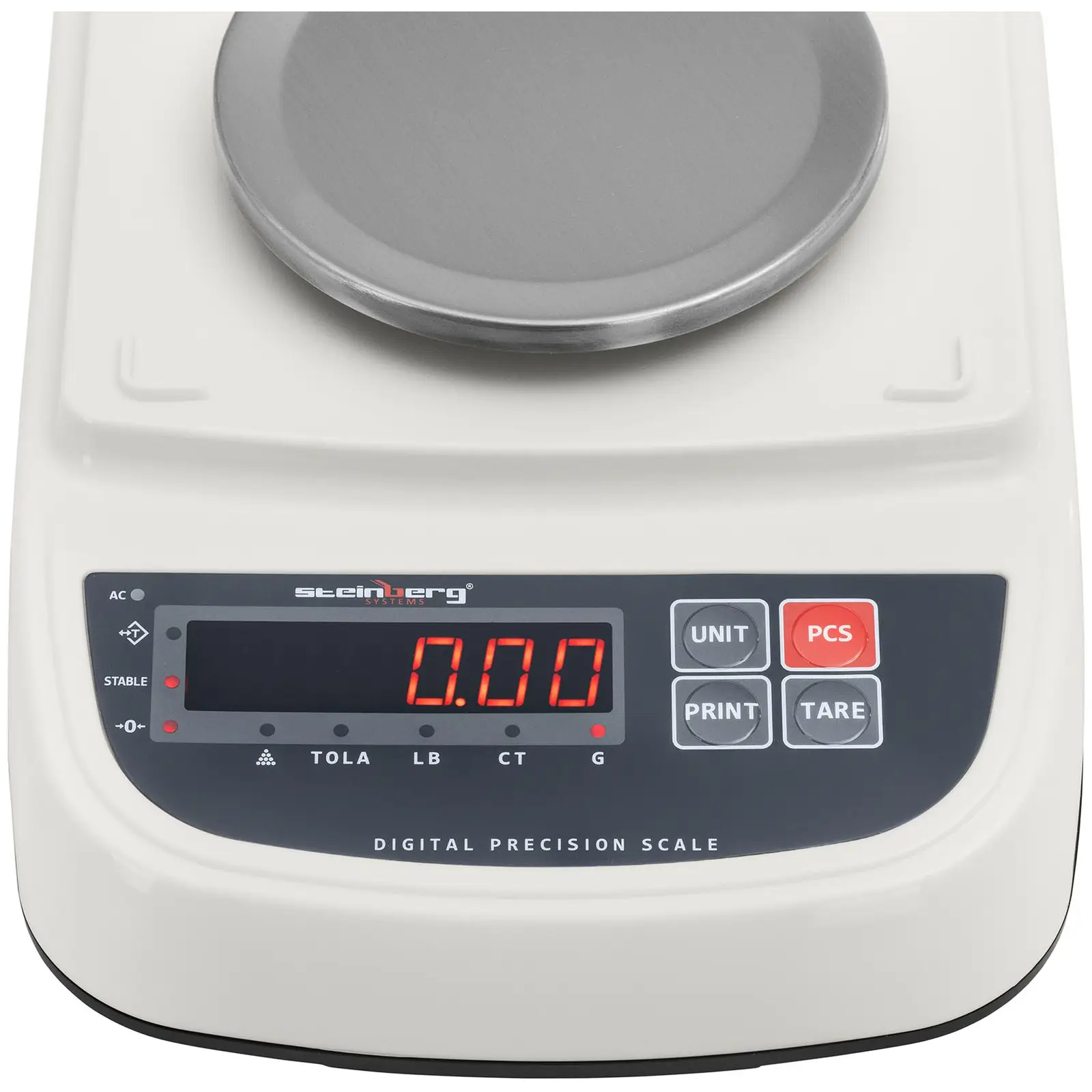Laboratorní váha - 1500 g / 0,01 g - Ø 130 mm - LED - kryt proti větru (Hustota: Ne)