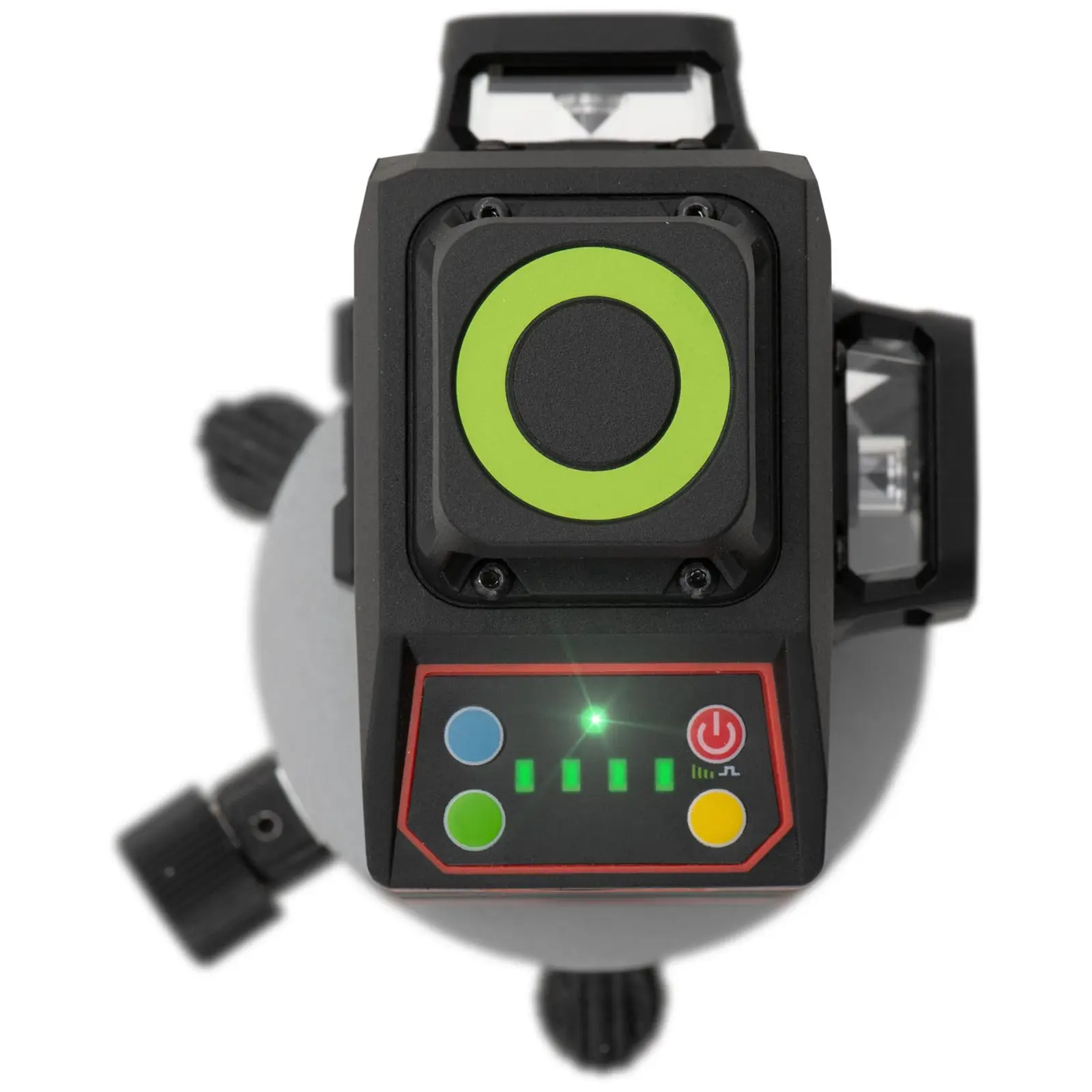 Niveau laser 360° avec étui de rangement - vert - 15-30 m - autonivelant - mini trépied - télécommande (Type de piles: 4000 mAh Li-ion (Samsung / connecteur Type-C))