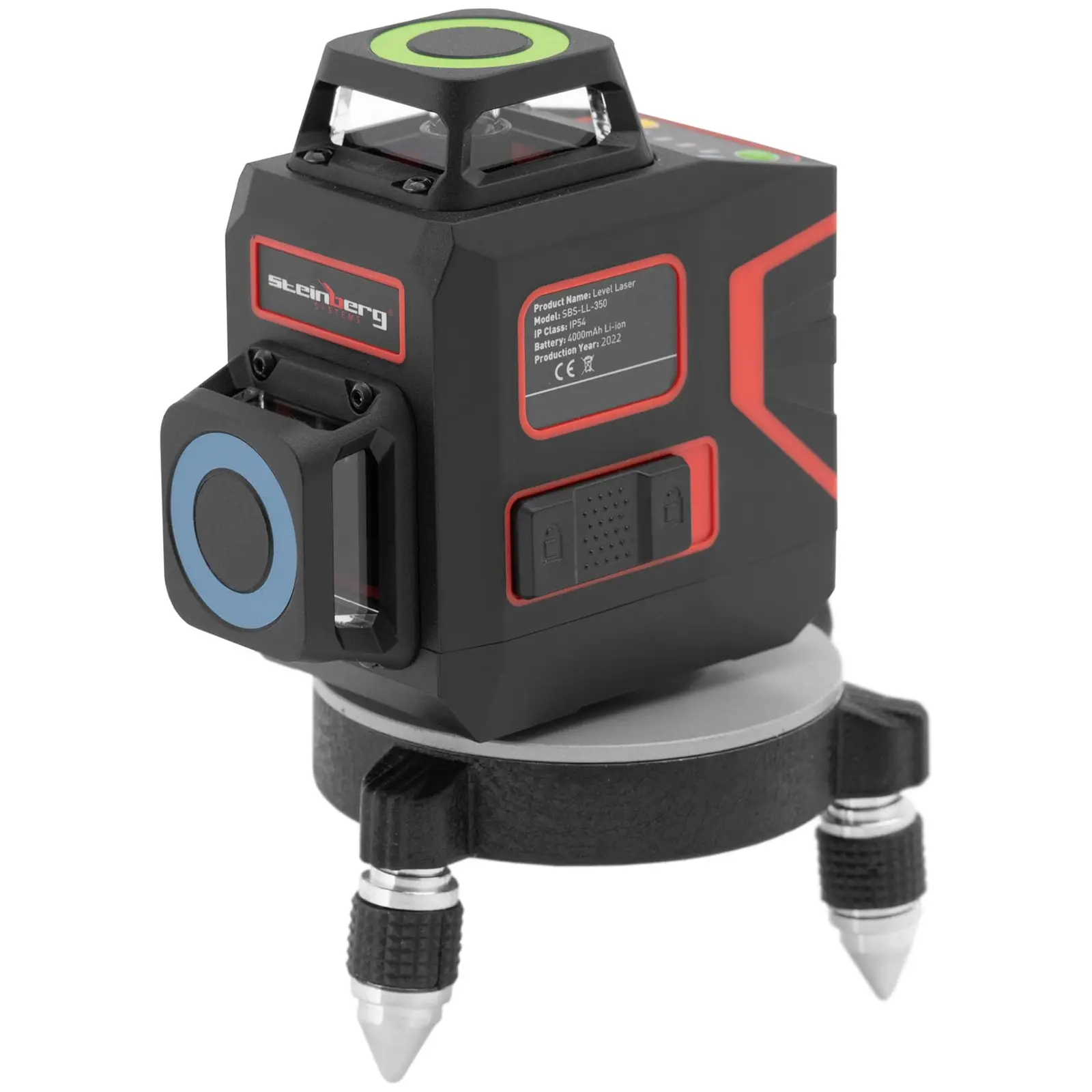 360°-križni laser s torbico - zelen - 15-30 m - samonivelirni - mini stativ - daljinski upravljalnik
