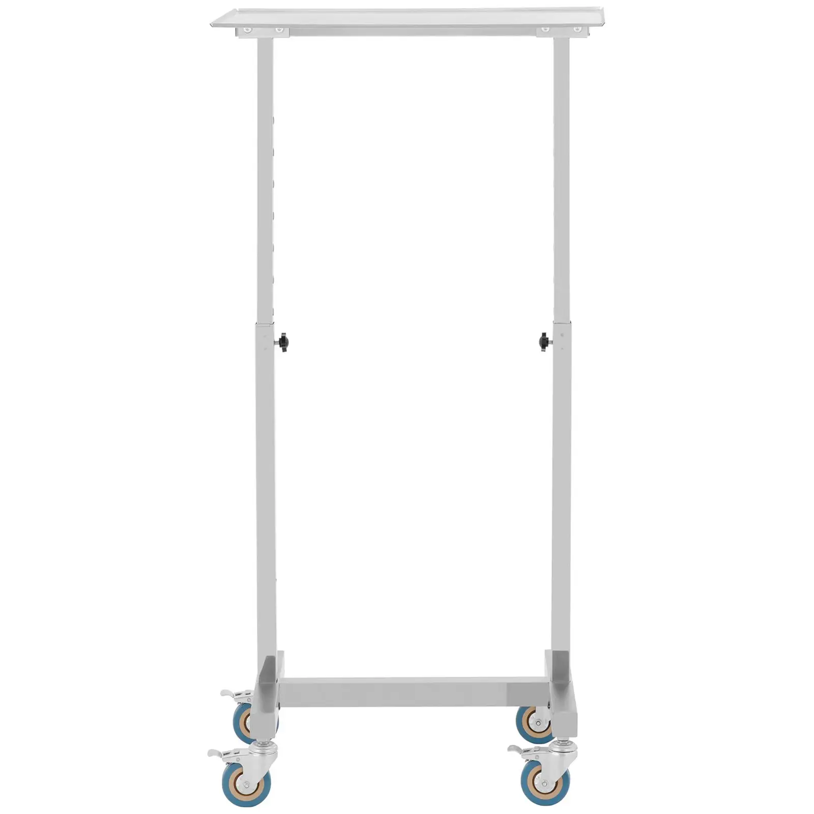 Instrumententisch - mobil - 60 x 40 cm - höhenverstellbar - Edelstahl / Gummi