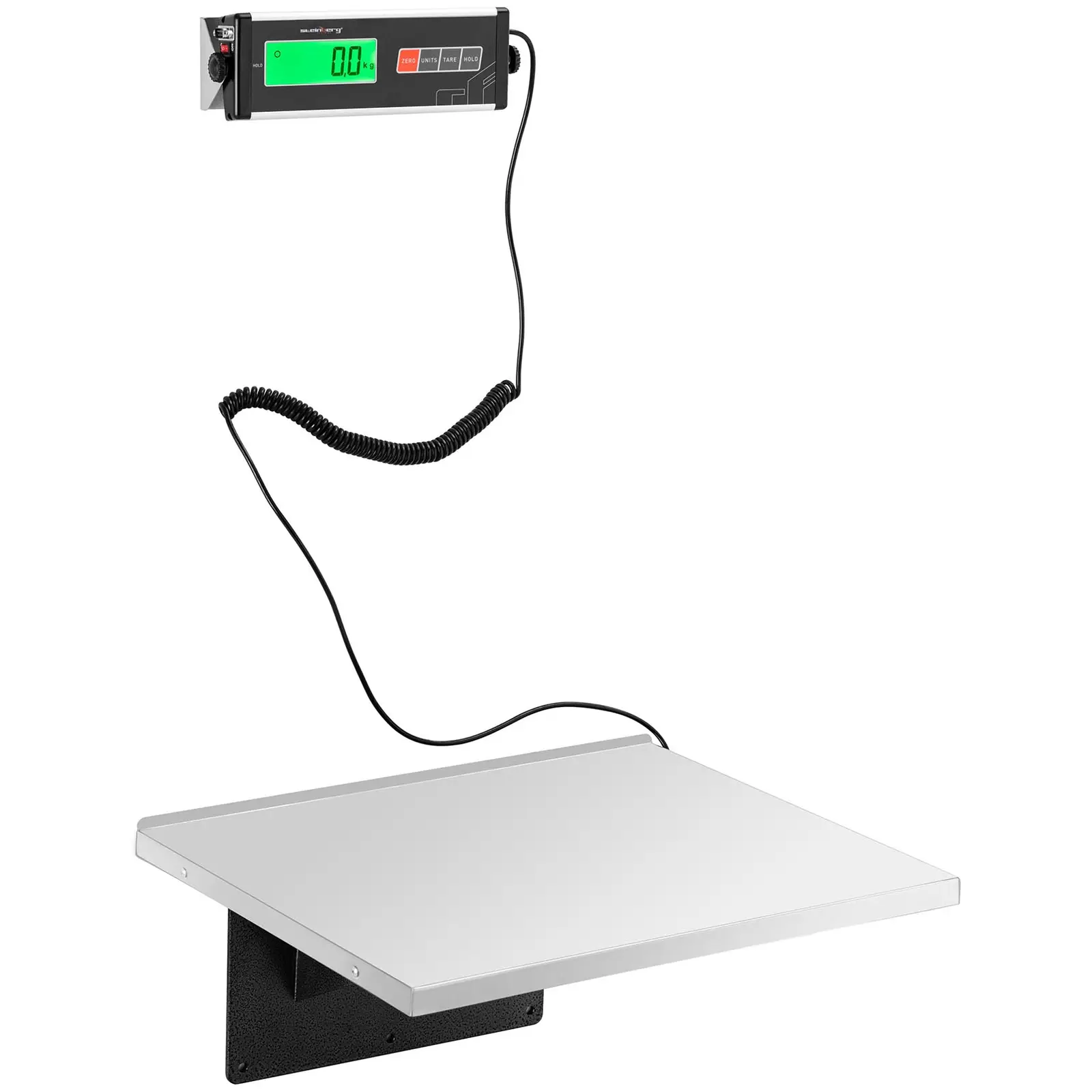 Sammenleggbar veggvekt - 300 kg / 100 g - 55 x 45 cm - ekstern LCD