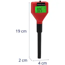 Medidor de pH con sonda - LCD - 0 - 14 pH