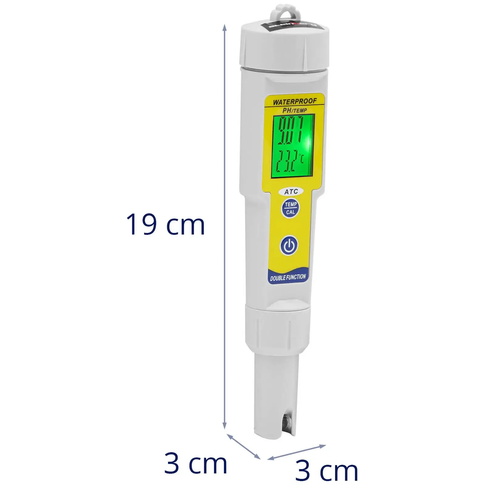 Medidor de pH con temperatura - LCD - 0-14 pH / temperatura: 0 - 50 °C