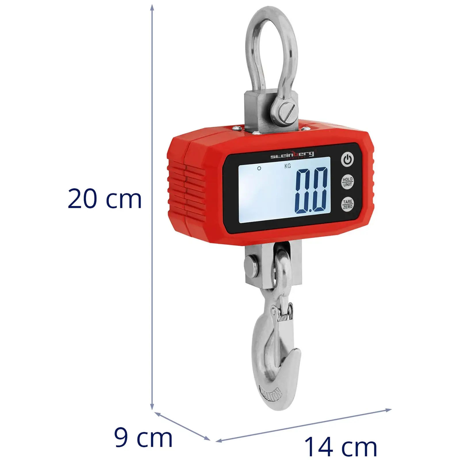 Dinamómetro digital - 1000 kg / 100 g