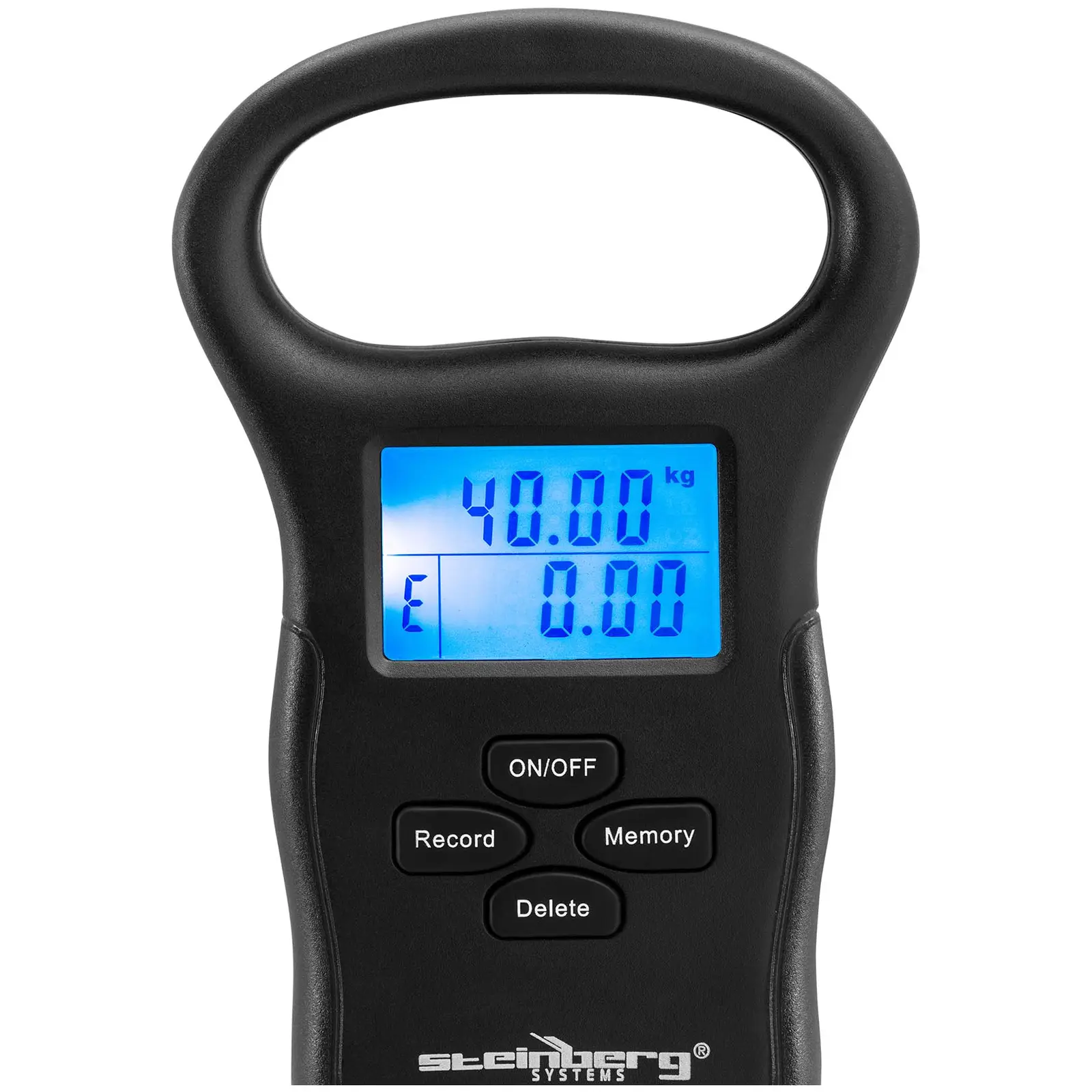 Balance suspendue - 40 kg/0,01 kg - avec écran LCD et poignée en plastique (Précision: 0.01 kg)