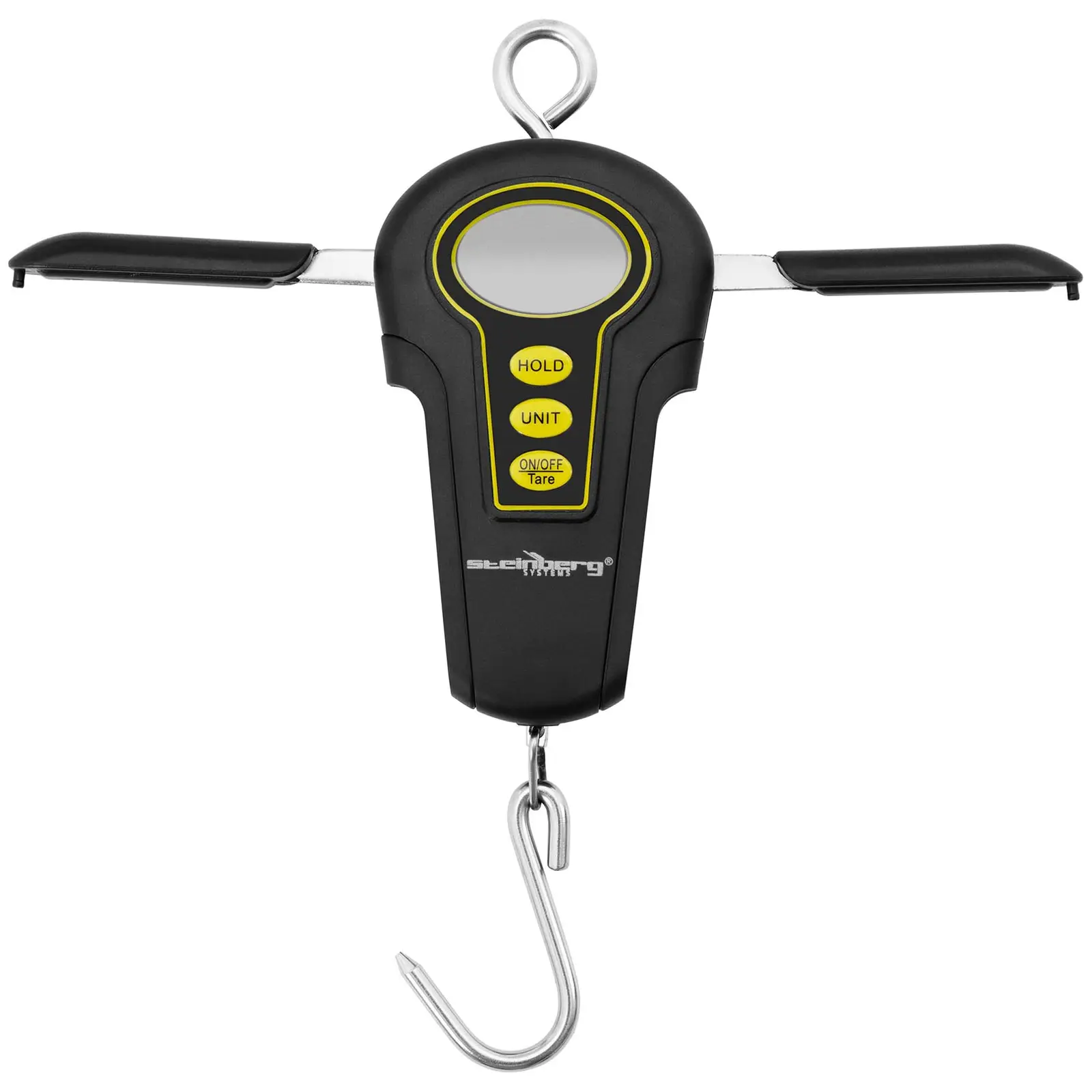 Závěsná váha - 50 kg / 0,02 kg - vodotěsná - LCD - výklopná rukojeť (Přesnost: 0.02 kg)