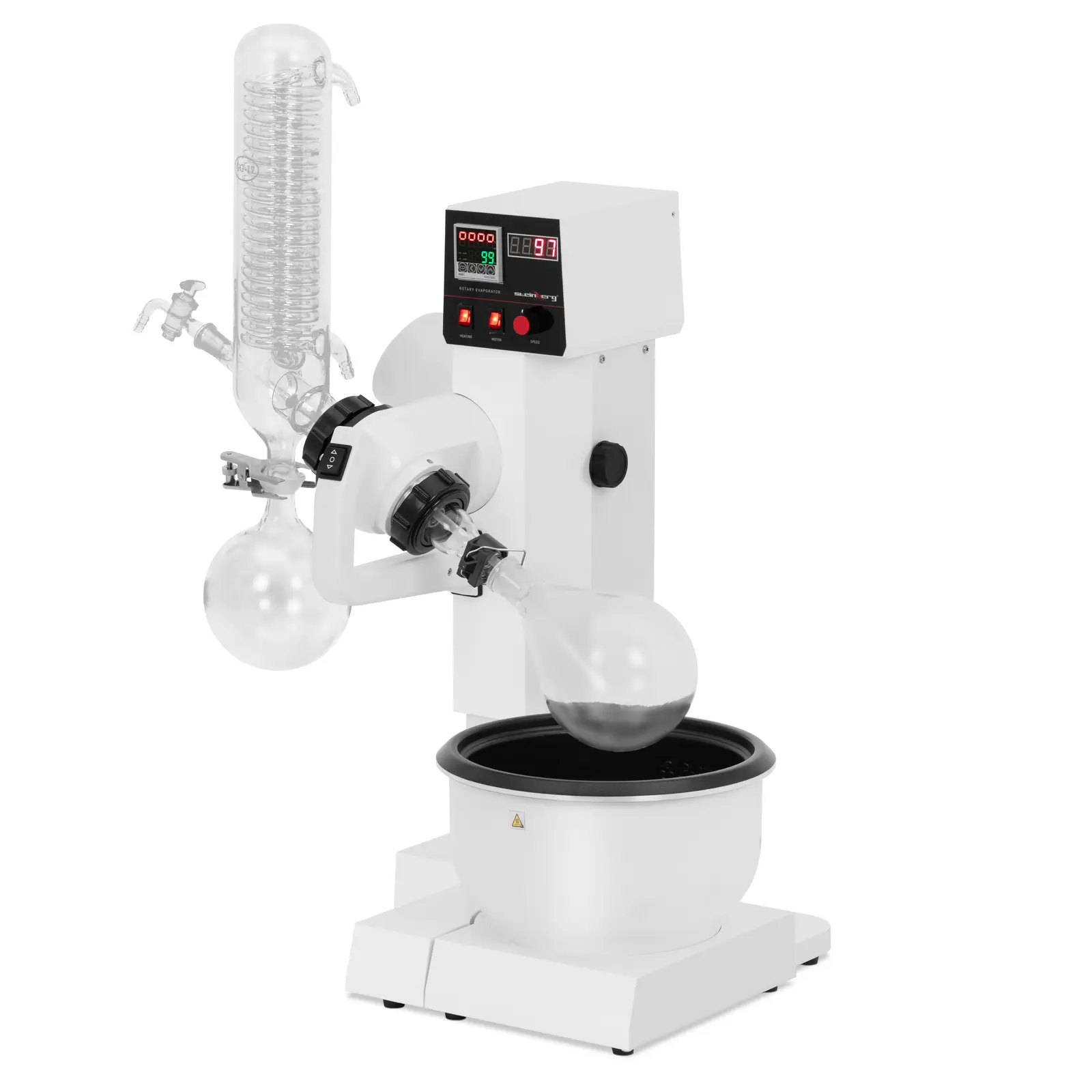 Rotary Evaporator - rotating evaporating flask 2 L - collecting flask 1 L - water bath 2 L