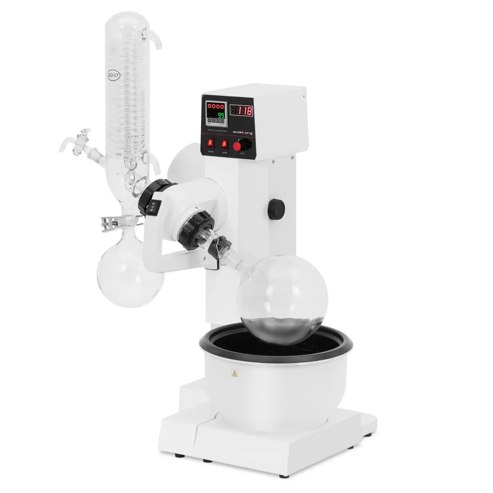Rotary Evaporator - rotating evaporating flask 1 L - collecting flask 1 L - water bath 2 L