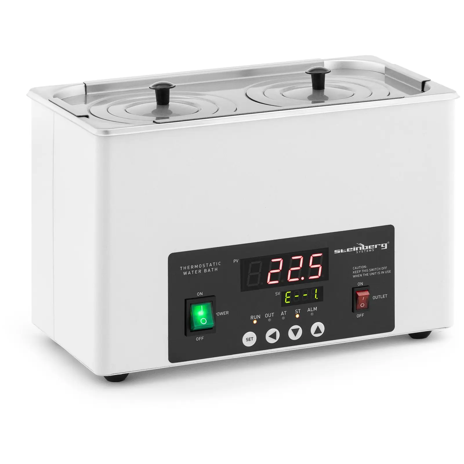 Bain marie thermostaté - numérique - 6,1 l - 5 - 100 °C - 300 x 150 x 150 mm