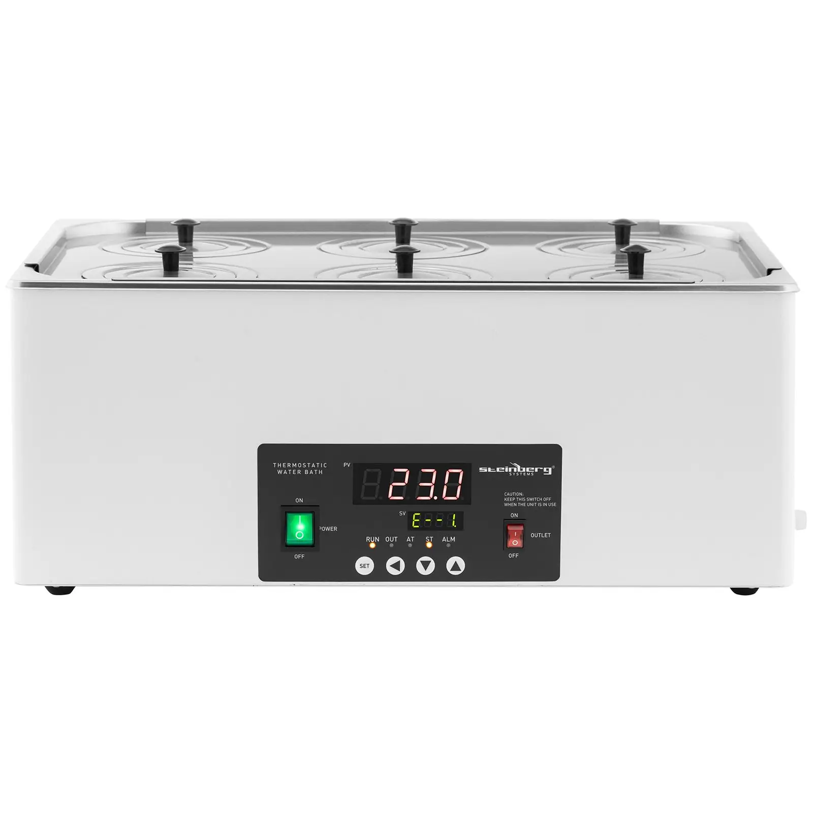 Bain marie thermostaté - numérique - 22,5 l - 5 - 100 °C - 500 x 300 x 150  mm