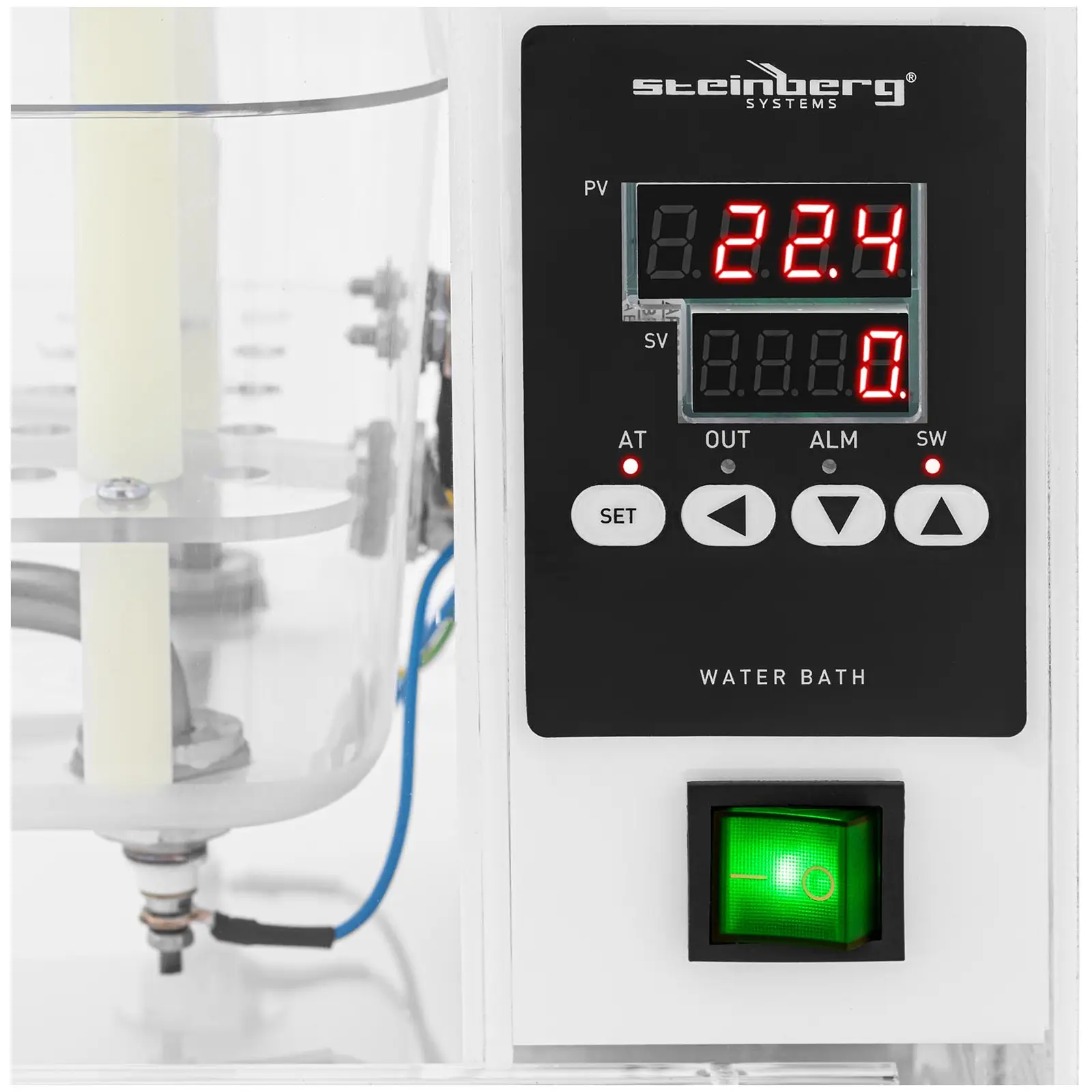 Bagnomaria da laboratorio - Digitale - 9 l - Trasparente - 5 - 100 °C - 280 x 220 x 150 mm