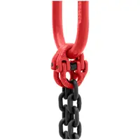 Hijsketting - 1600 kg - 2 x 1 m - zwart/rood