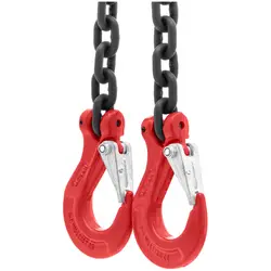 Imbracatura a catena -1.600 kg - 2 x 1 m - Nera, rossa
