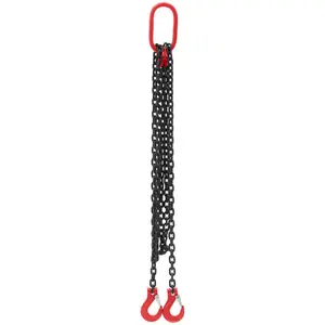 Imbracatura a catena -1.600 kg - 2 x 2 m - Nera, rossa