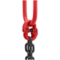 Imbracatura a catena - 2.800 kg - 2 x 2 m - Nera, rossa