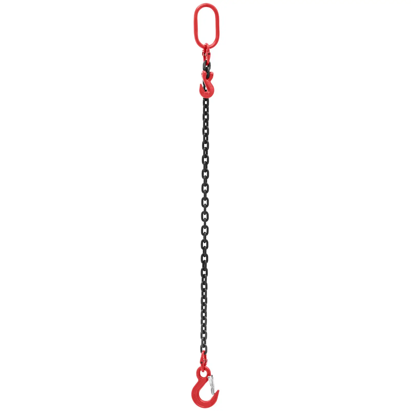 Løftekæde - 2000 kg - 1 m - sort og rød - kædeforkorter