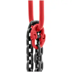 Imbracatura a catena - 2.000 kg - 2 m - Nera, rossa