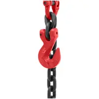 Imbracatura a catena - 2.000 kg - 2 m - Nera, rossa - Accorciabile