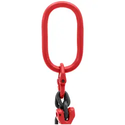 Imbracatura a catena - 2.000 kg - 2 m - Nera, rossa - Accorciabile