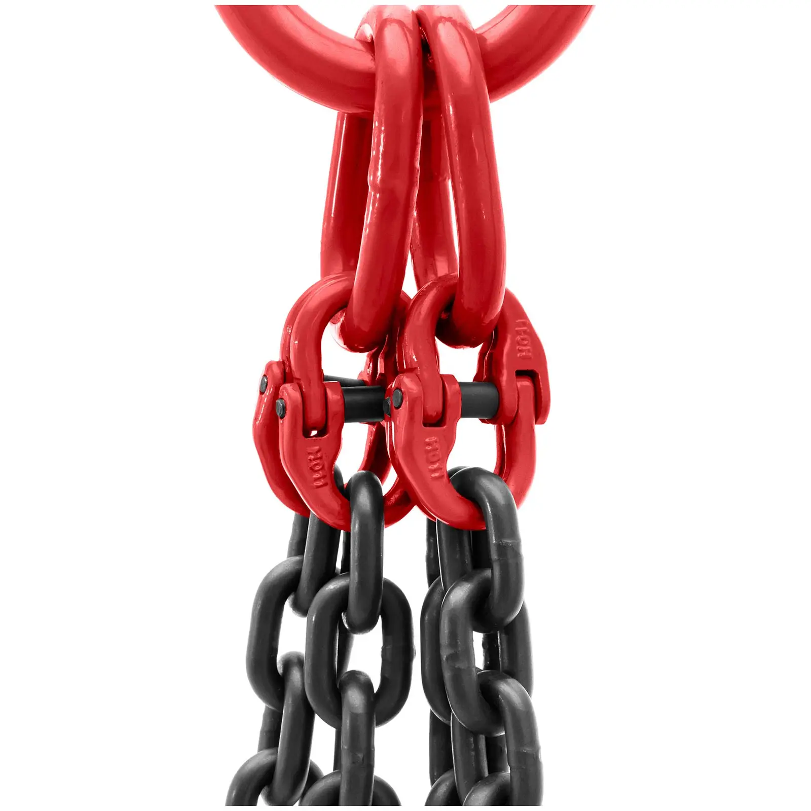 Chaîne de levage - 5000 kg - 4 x 1,5 m - noir/rouge (Longueur chaine(s): 1.5 m)
