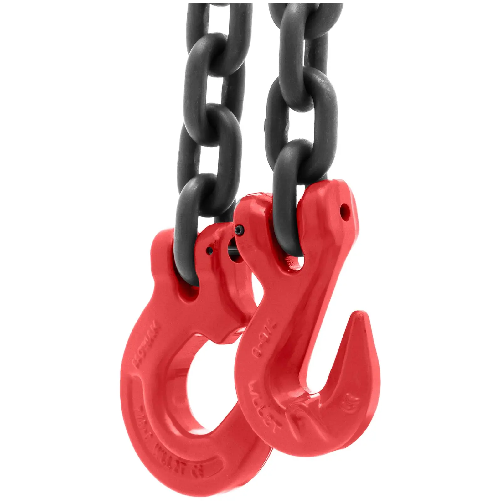 Kæde til ophæng - 2000 kg - 2,5 m - sort og rød