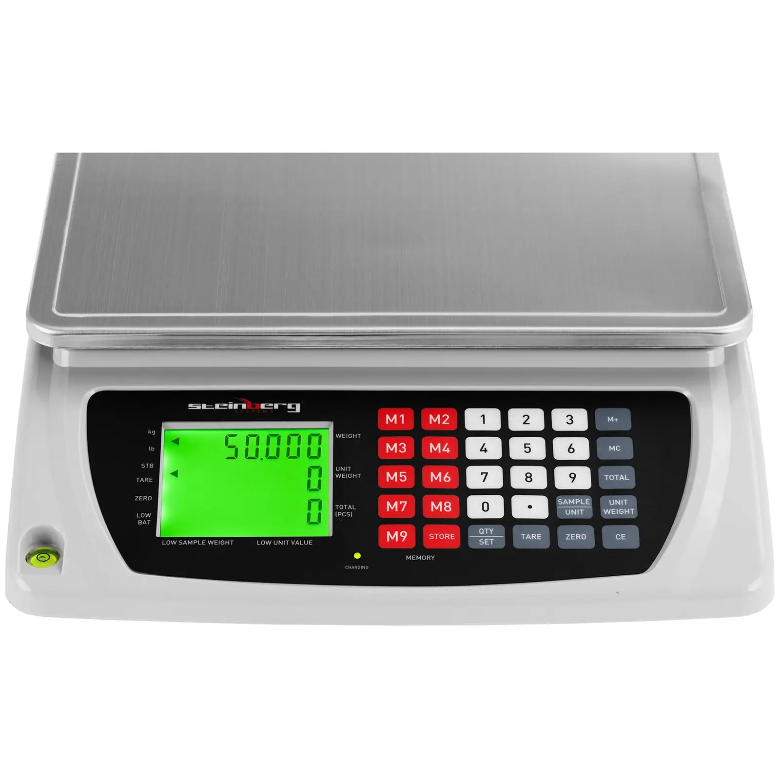 Počítací váha - 50 kg / 6 g - 33,5 x 23 cm - LCD (Přesnost: 0.006 kg)