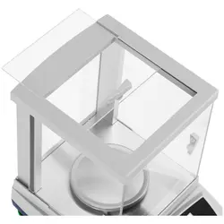 Tarkkuusvaaka - 600 g / 0,01 g - Ø 115 mm - LCD-kosketusnäyttö - suuri lasinen tuulisuoja