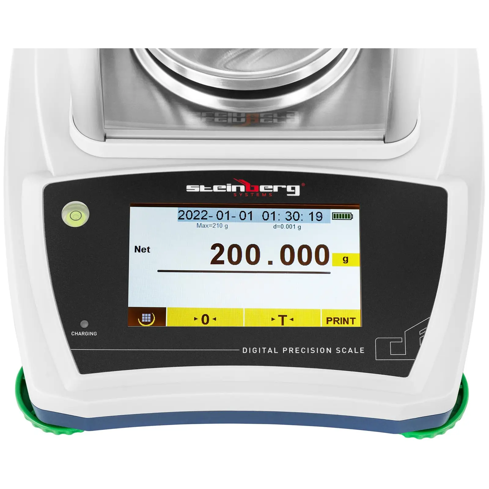 Laboratorní váha - 200 g / 0,001 g - Ø 98 mm - dotykové LCD - kryt proti větru (Hustota: Ano)