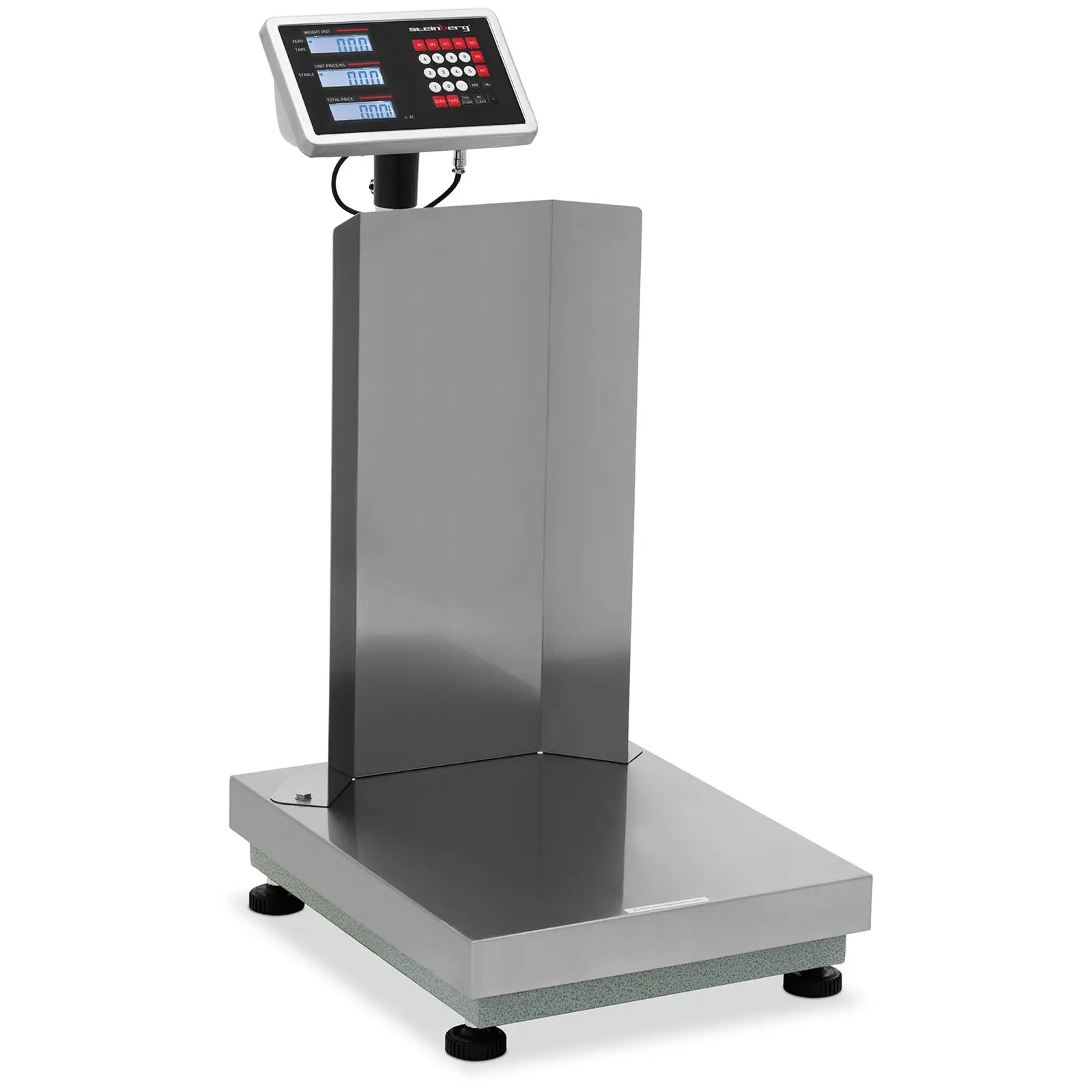 Balance plateforme - 300 kg / 0,02 kg - 40 x 50 cm - avec paroi arrière et écran LCD