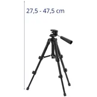 Trépied appareil photo - 276 - 474 mm - Filetage 1/4 pouce