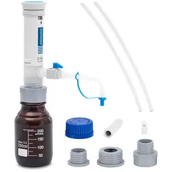 Dispensador de botella para laboratorio - 2 - 10 x 0,25 ml - con válvula antirretorno