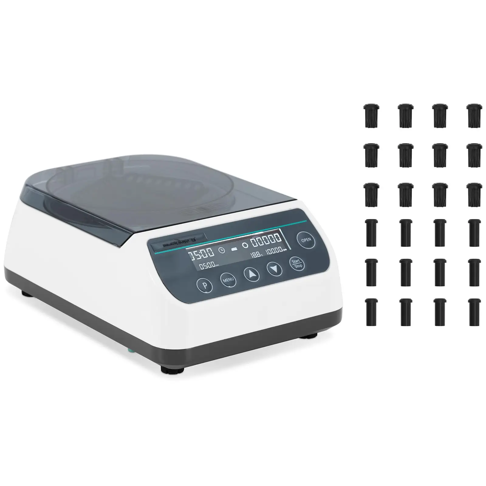 Benktopp sentrifuge - Høy hastighet - 2-i-1 rotor - 10000 rpm - for 12 rør / 4 PCR-strips - RZB 6708 xg