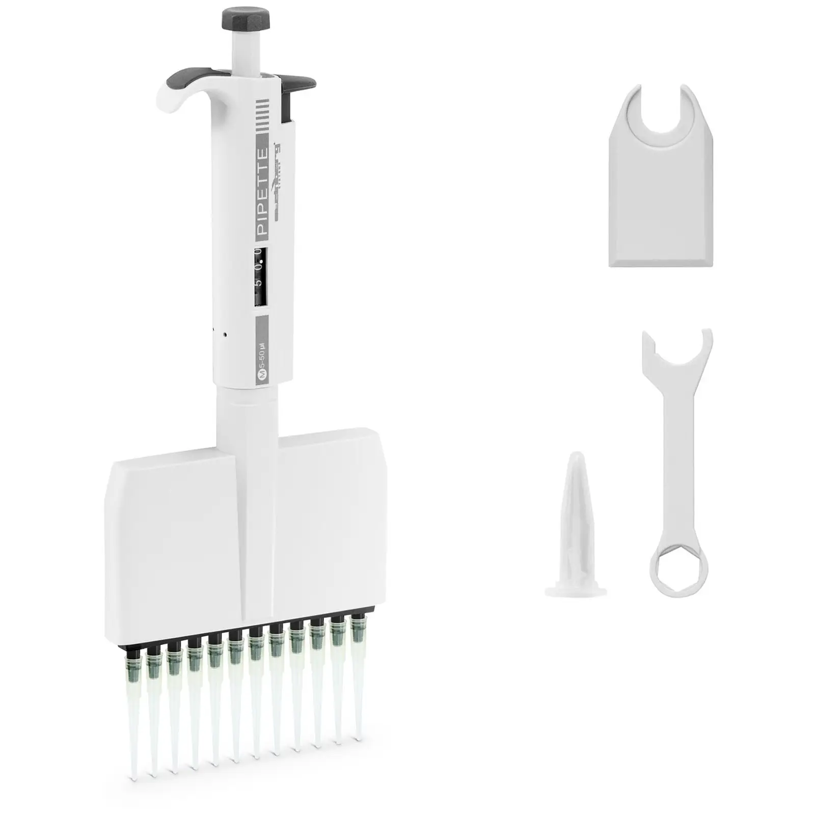 Multipipette - til 12 spidser - 5 - 50 μl