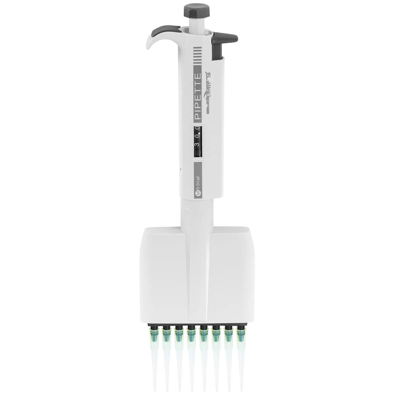 Multi-channel pipette for 8 tips 5 - 50 μl