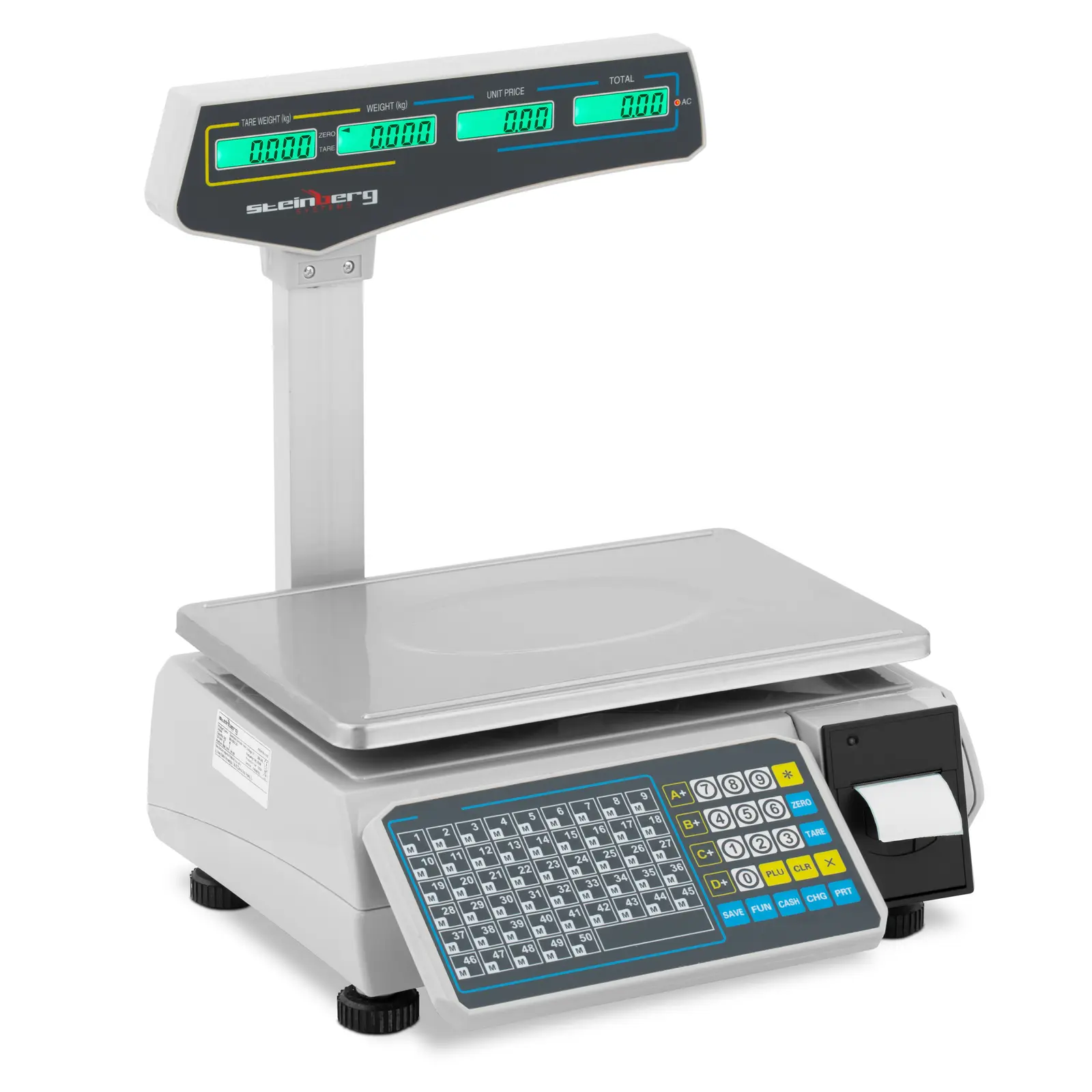 Balanza de control - 30 kg / 15 g - 38 x 26,5 cm - con impresión de etiquetas - LCD - Imagen de producto