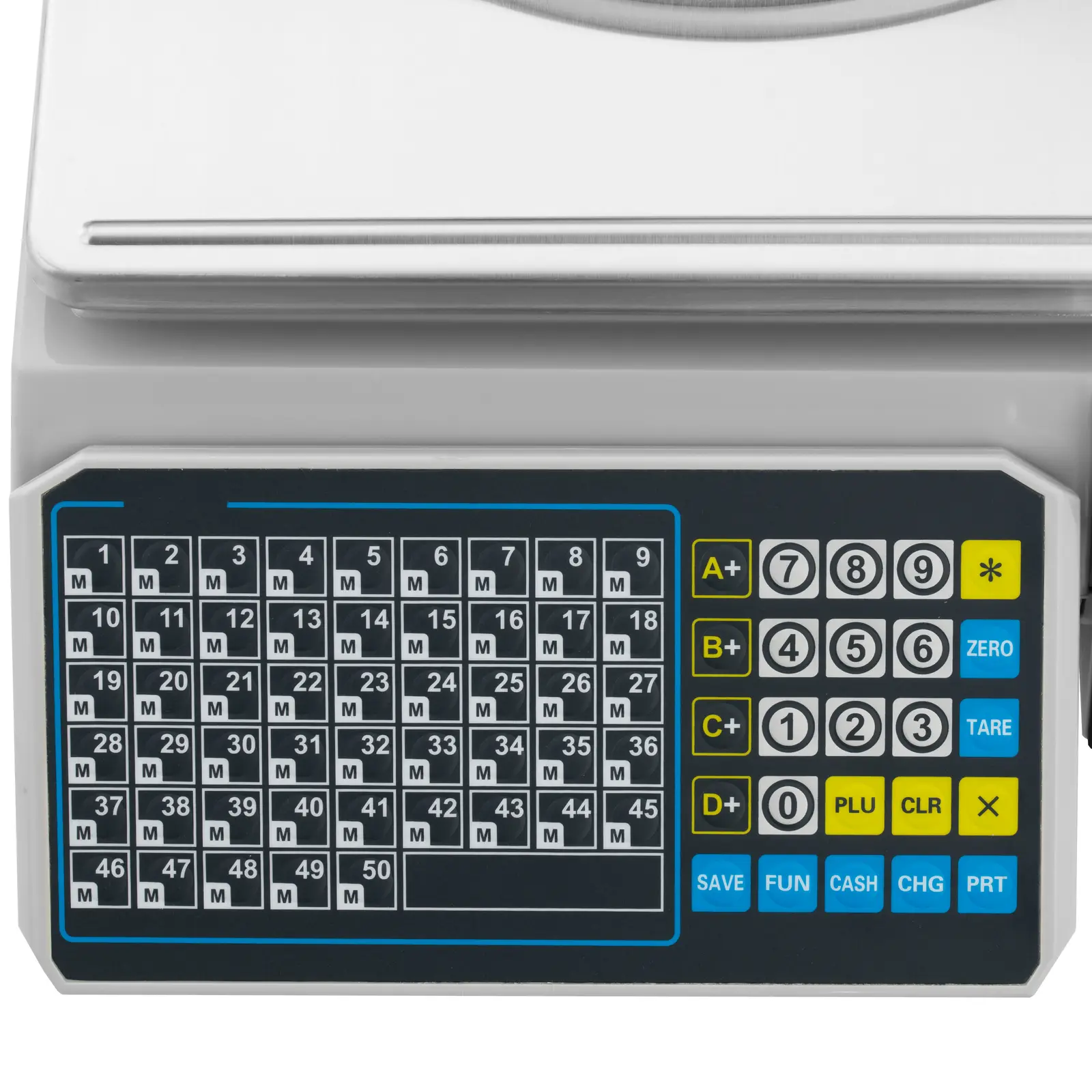 Balanza de control - 30 kg / 15 g - 38 x 26,5 cm - con impresión de etiquetas - LCD (Guardar: Sí)