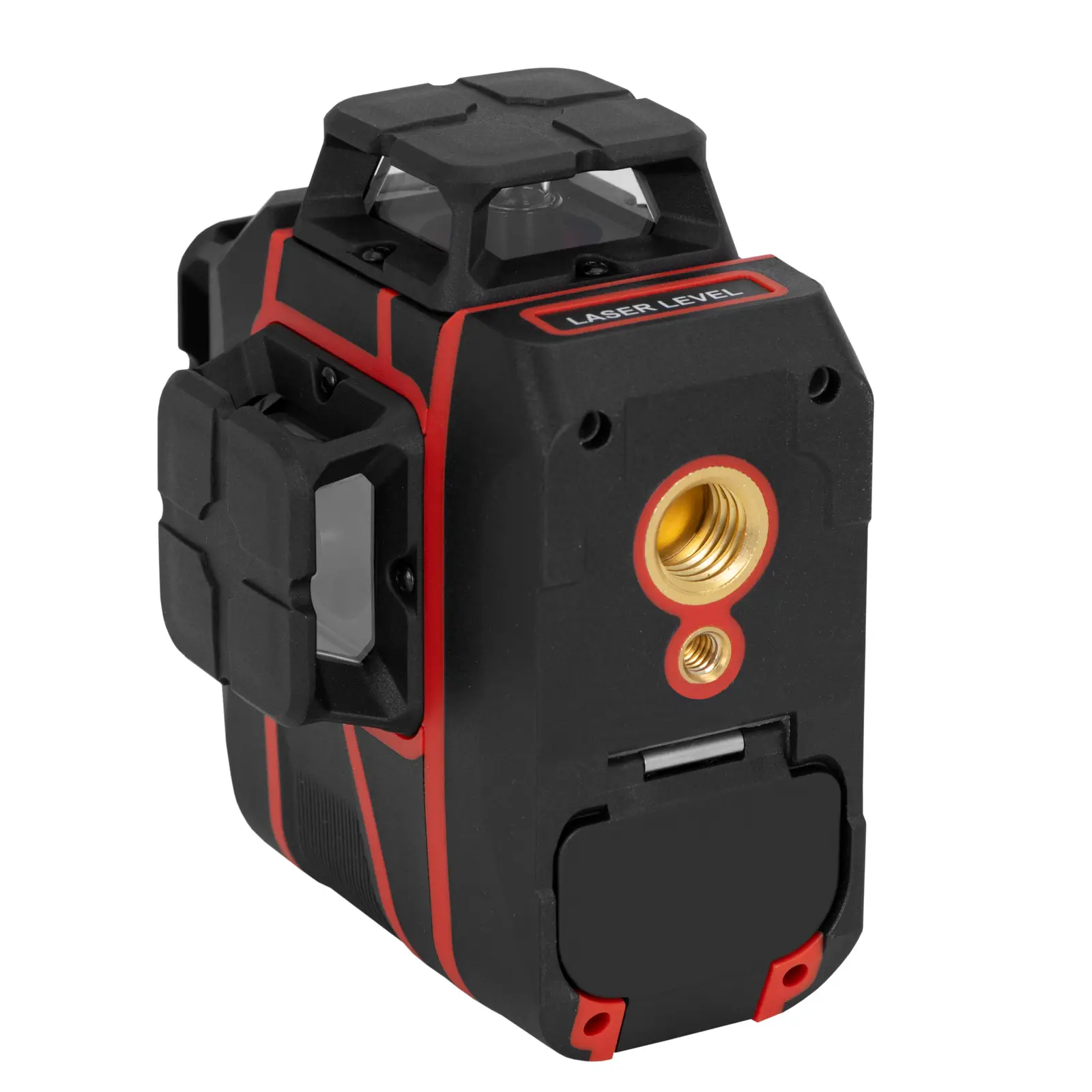360° křížový laser s kufříkem - 30 m - samonivelační - dálkové ovládání (Materiál: Plast)