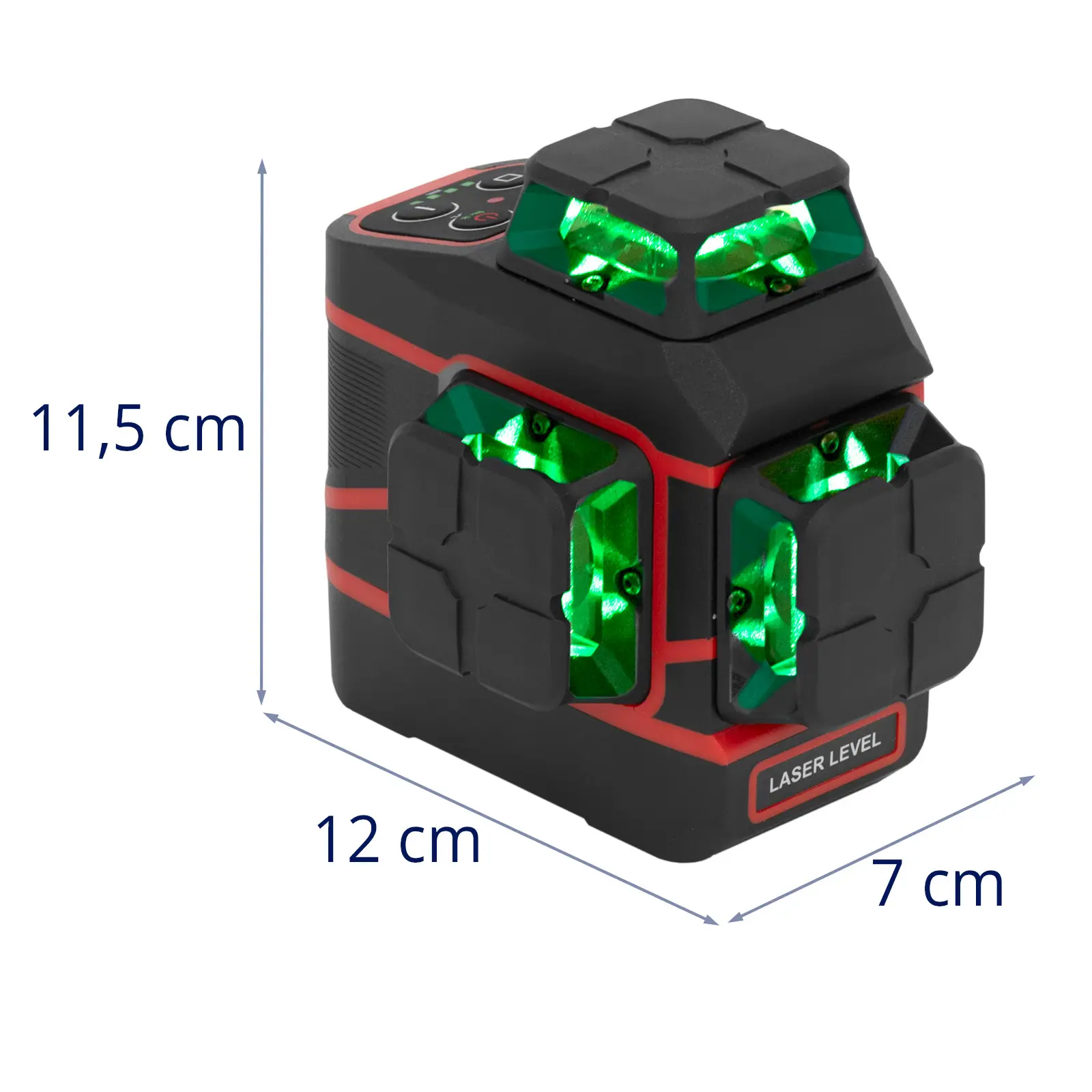 360° křížový laser s kufříkem - 30 m - samonivelační - dálkové ovládání (Typ baterie: Lithiová 5200 mAh)