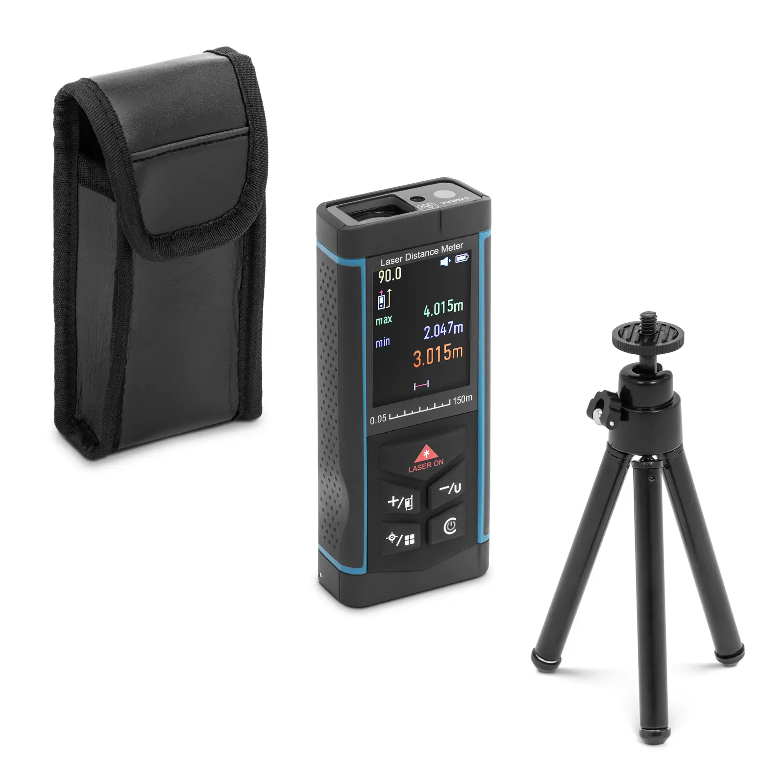 Telémetro a laser - até 150 m - precisão 2 mm - câmara com ótica de mira