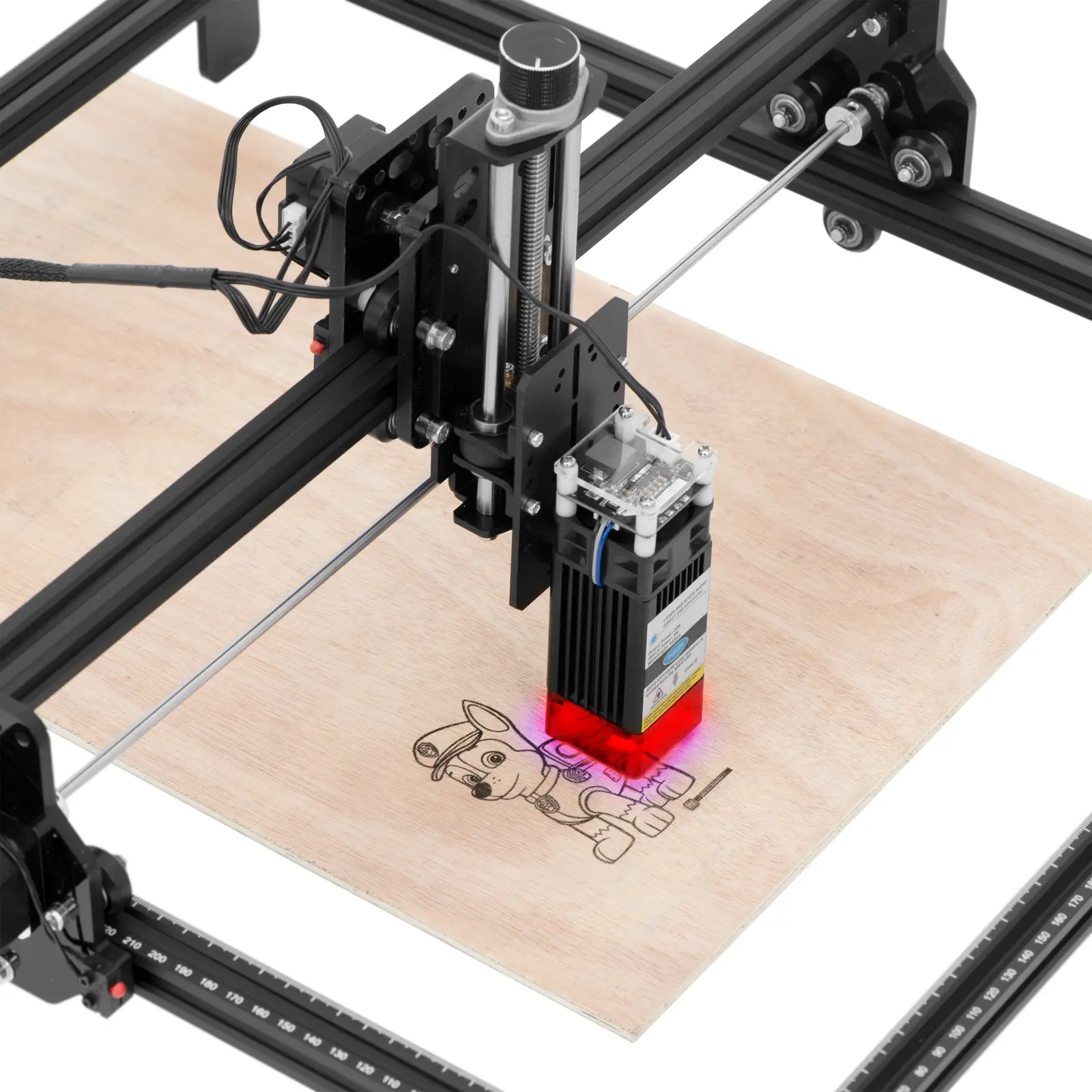 Machine à graver laser avec capot - puissance laser : 20 W - 42 x 40 cm (Logiciel: LaserGRBL)
