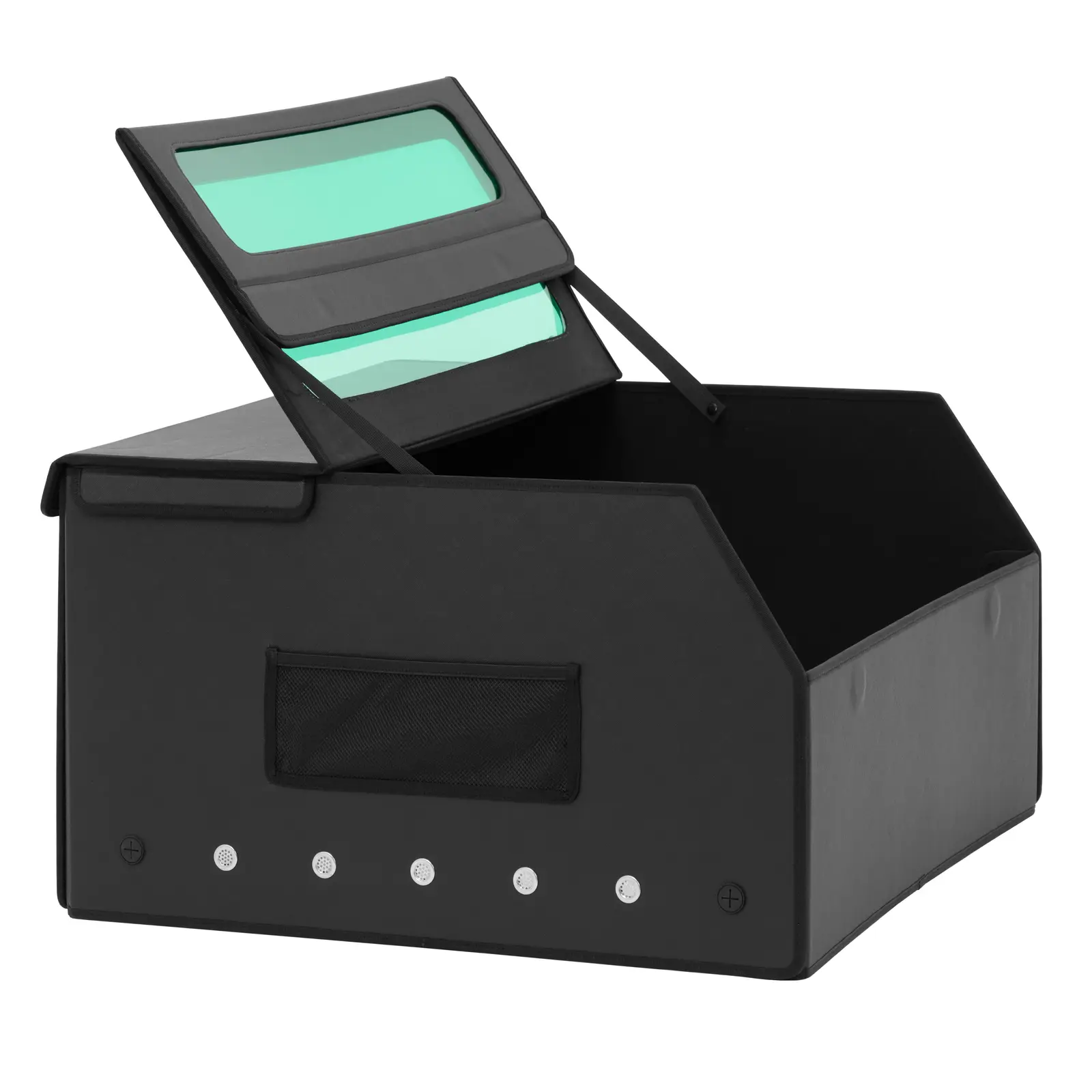 Capot de protection machine à graver au laser - avec tuyau d'aspiration (Couleur(s): Noir)