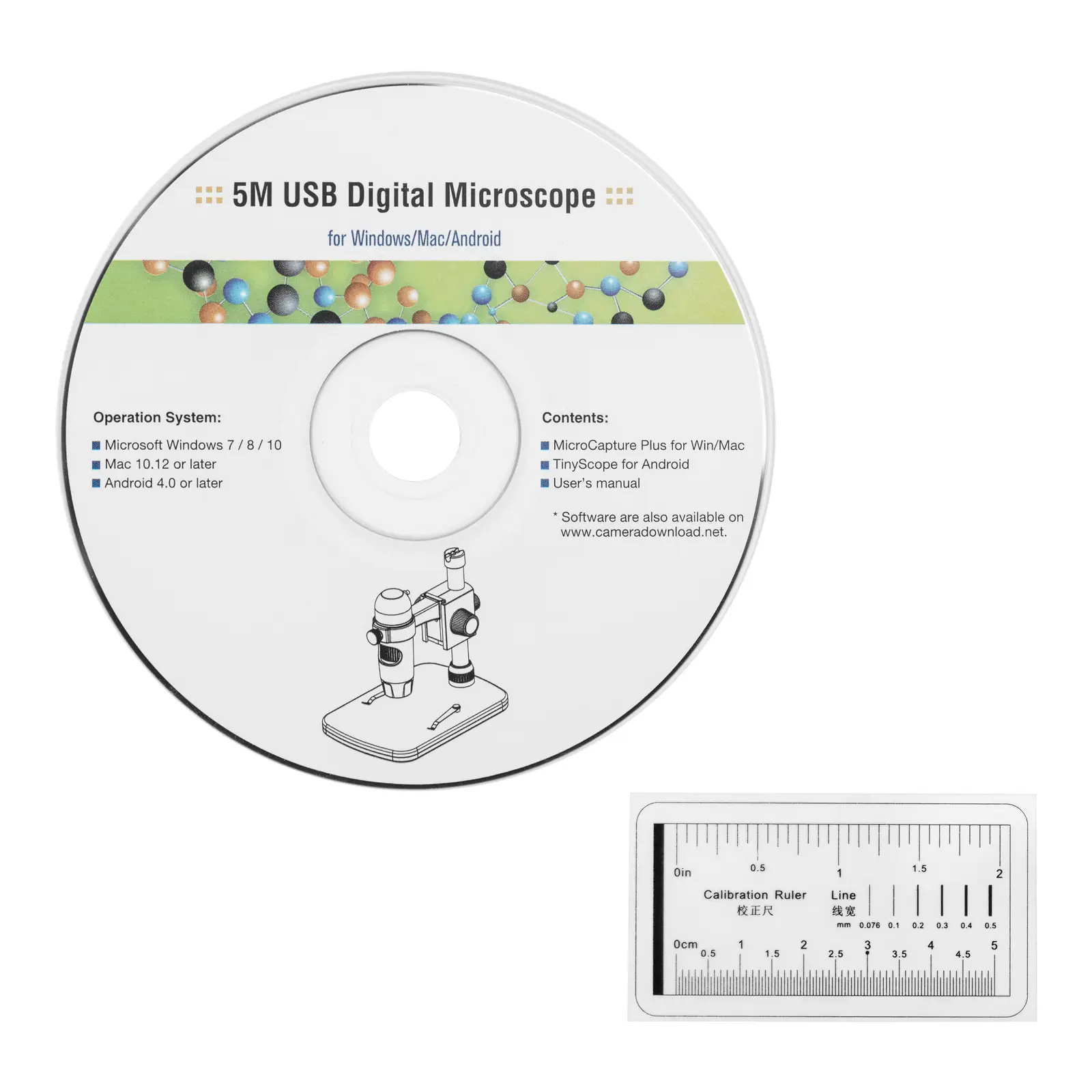 Digitalt mikroskop - 10 - 300x - LED-belysning - USB