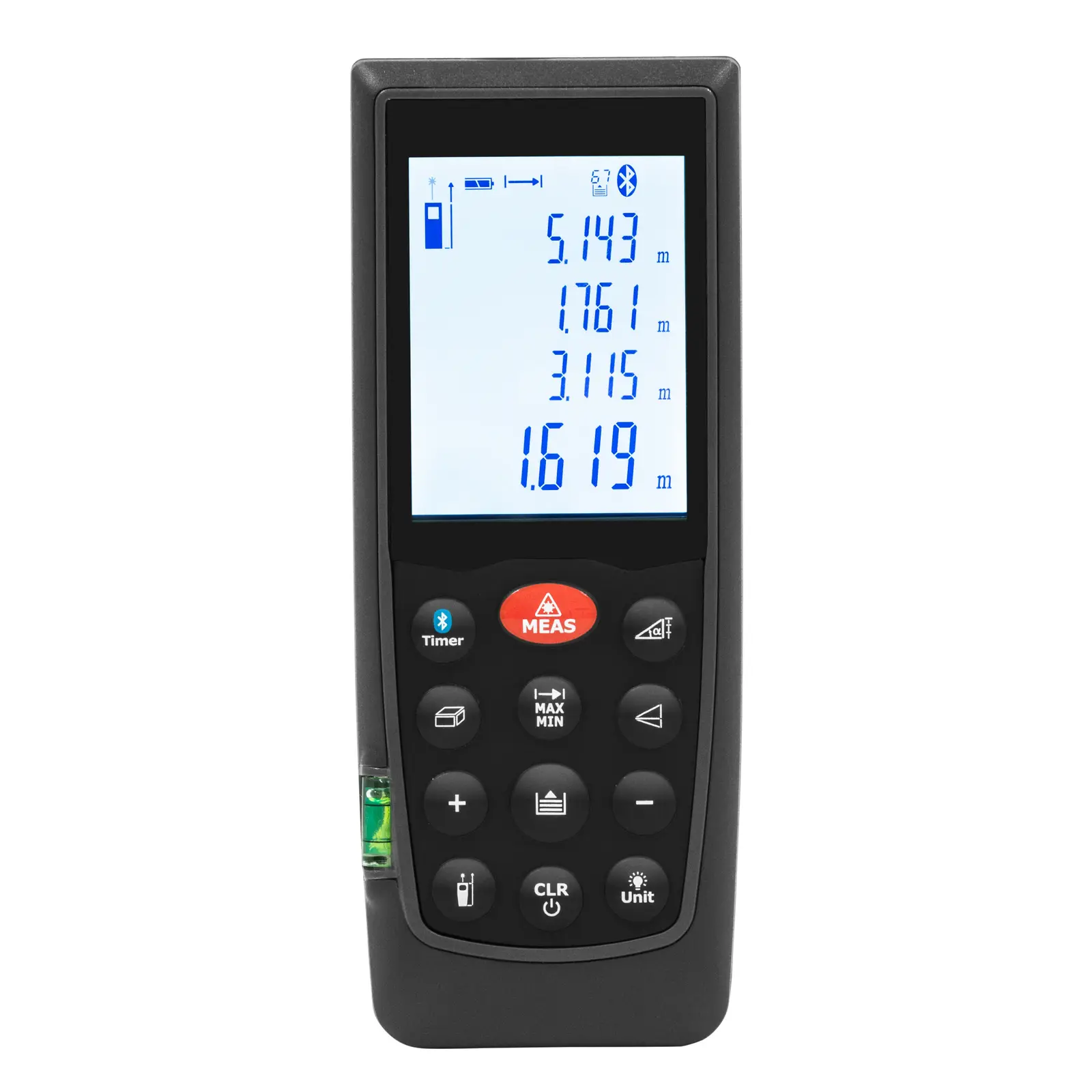 Lézeres távolságmérő - 70 m-ig - 1,5 mm pontosság - Bluetooth - IP54 - vízmérték