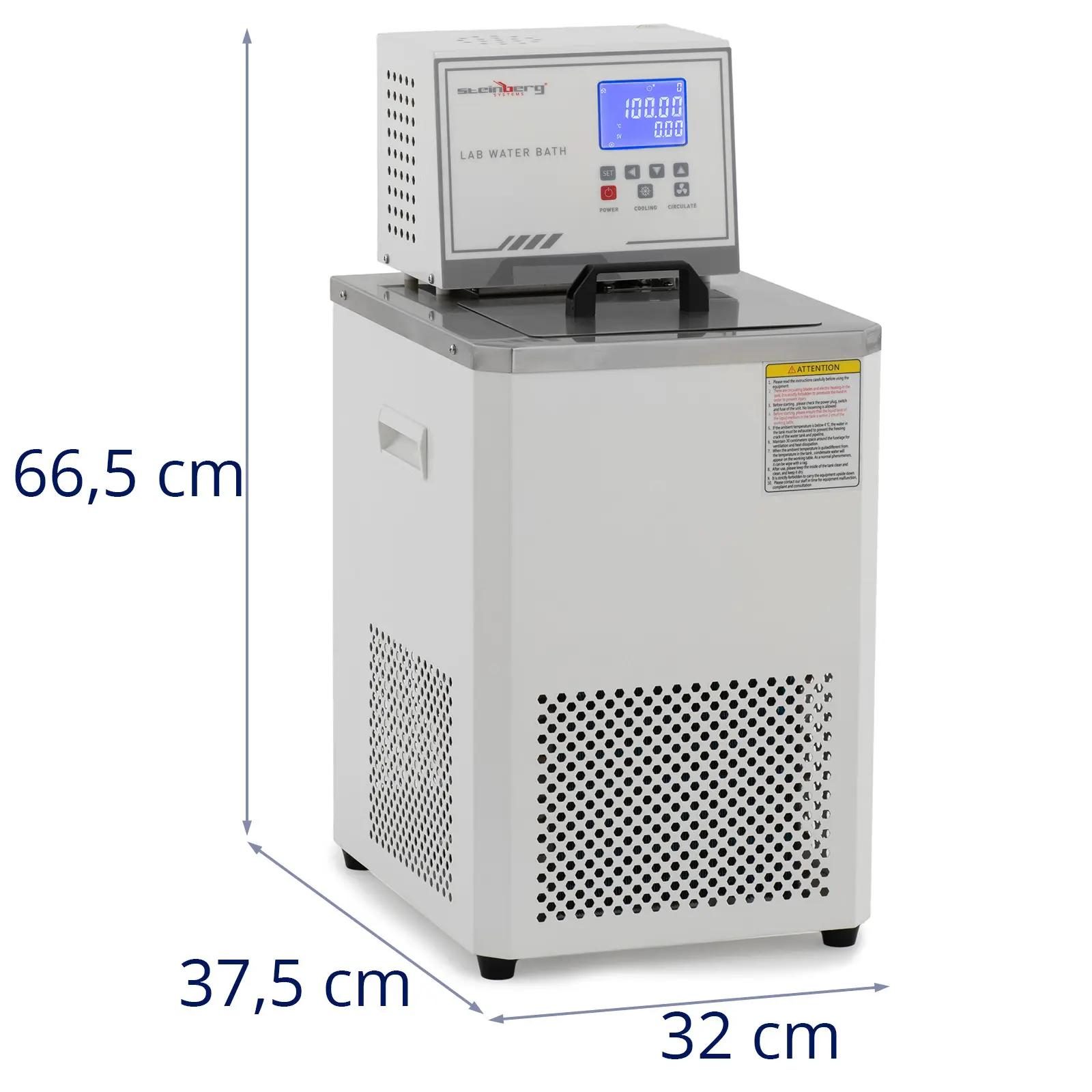 Лабораторна водна баня - цифрова - 6 л - от -5 до 100 °C - 180 x 160 x 150 мм