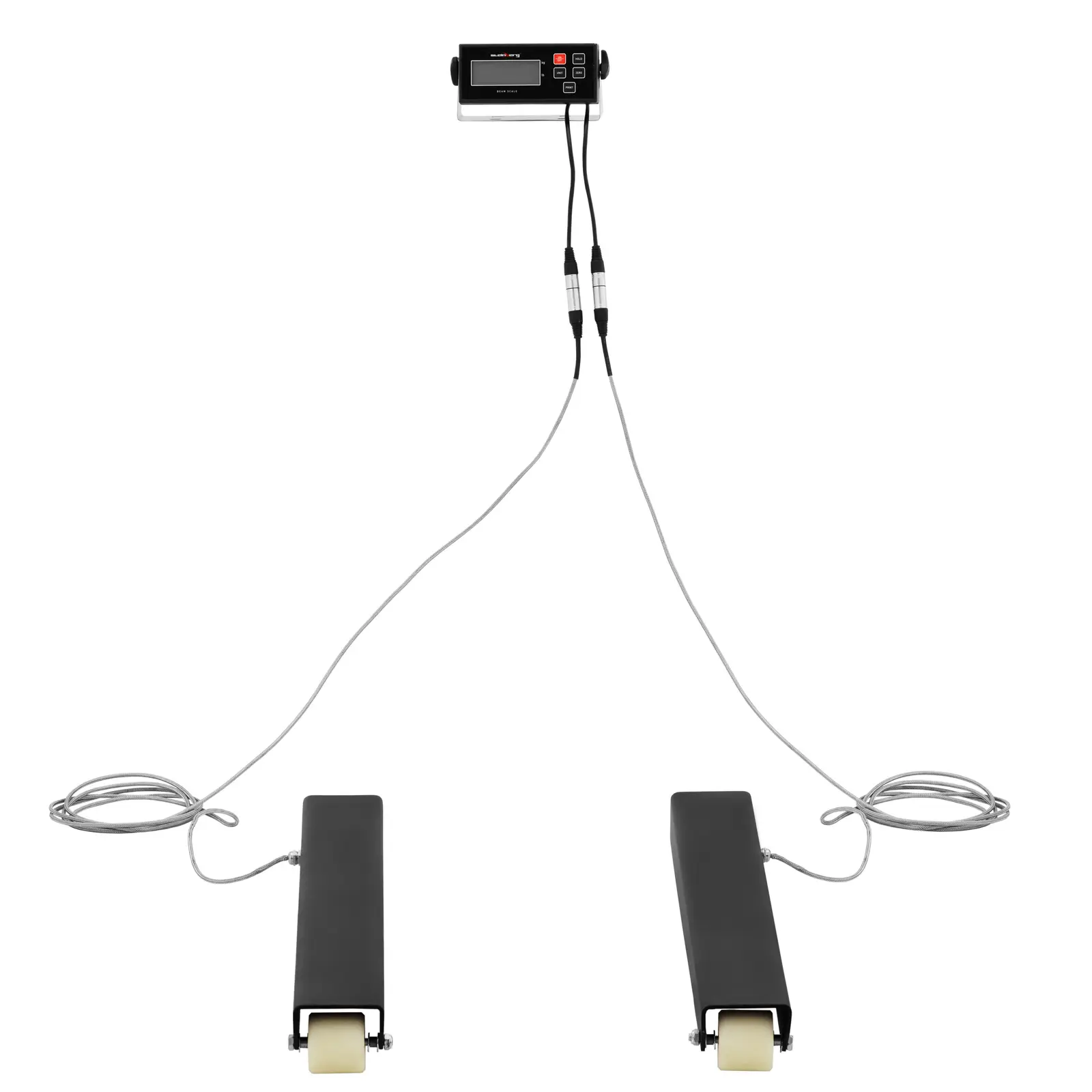 Wiegebalken - 3500 kg / 0,5 kg - 100 x 10 cm - externes LCD