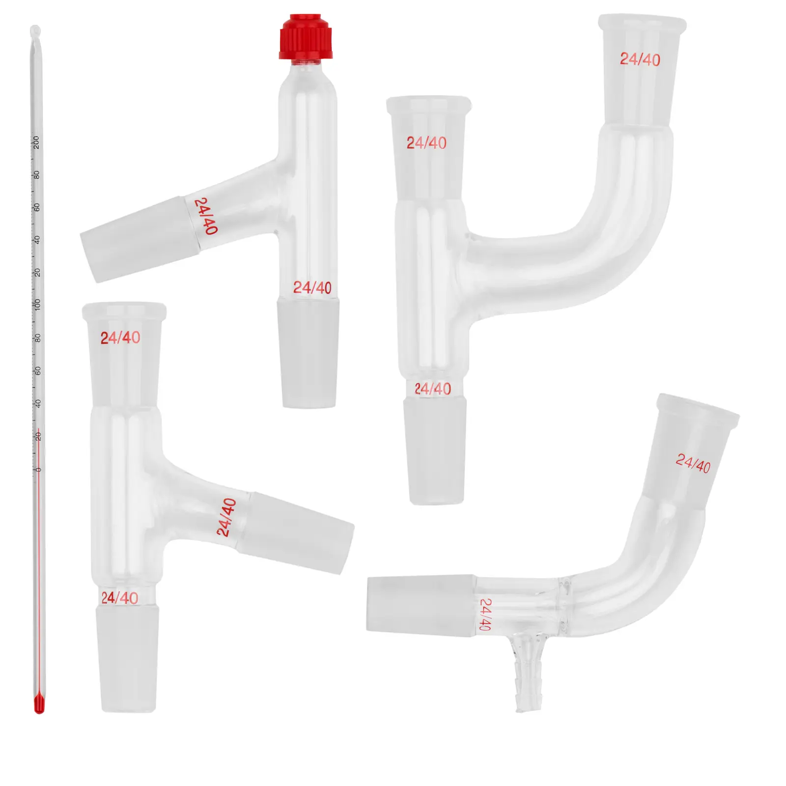 Laboratorieglas - destillering - 29 dele - 24/40-samlinger