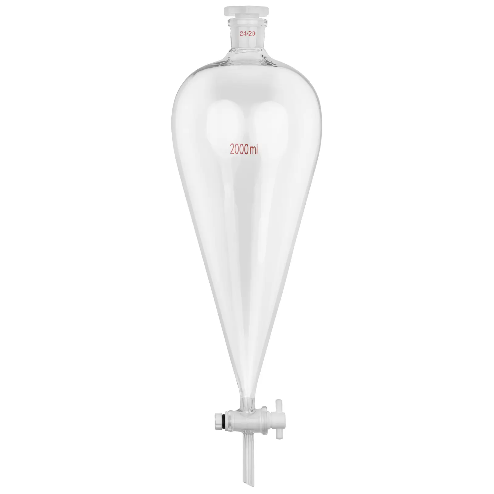 Ampoule à décanter - 2 000 ml - Rodage normalisé : 24/29 - Robinet d'arrêt PTFE