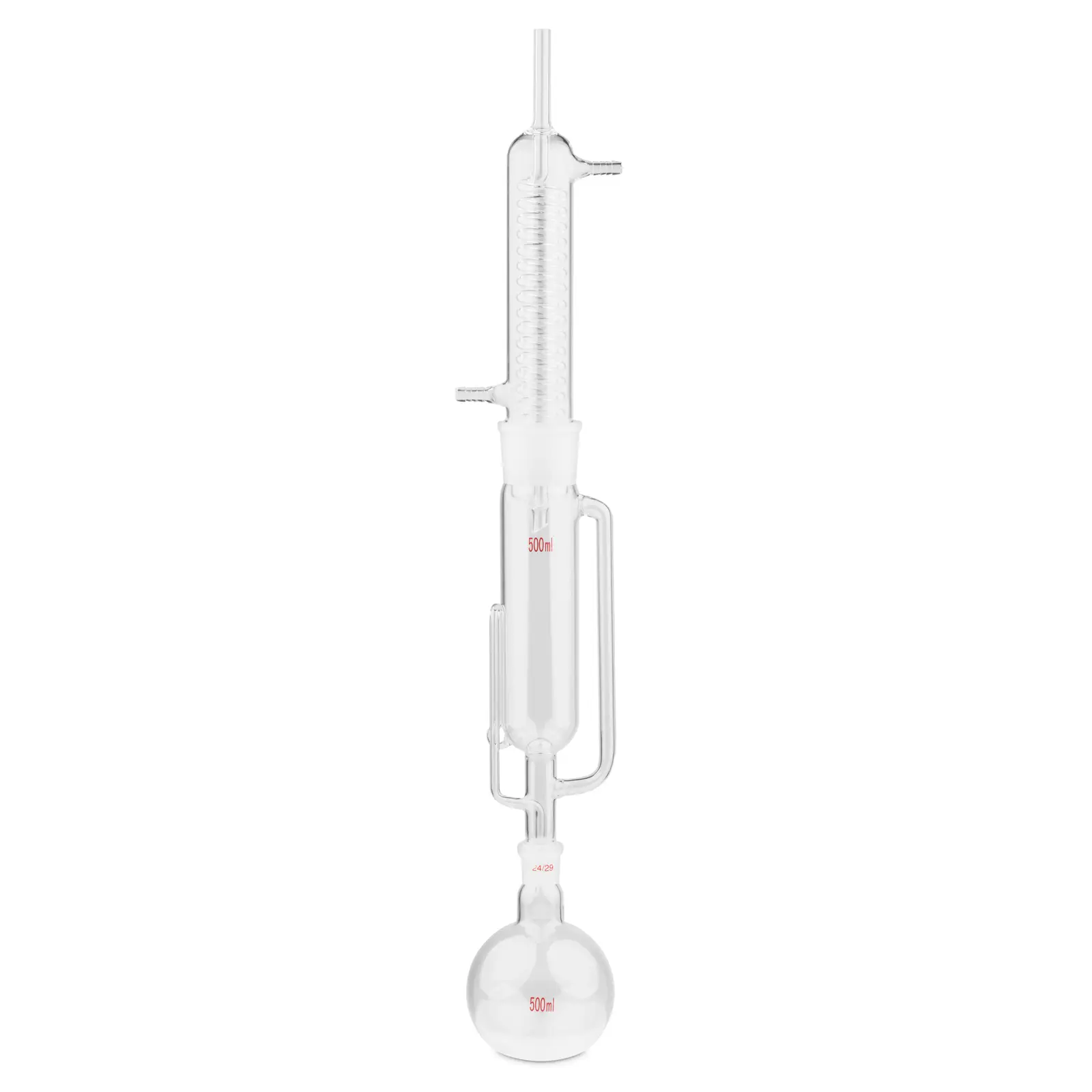 Soxhlet-apparaat - met refluxcondensor en titratiekolf (500 ml)