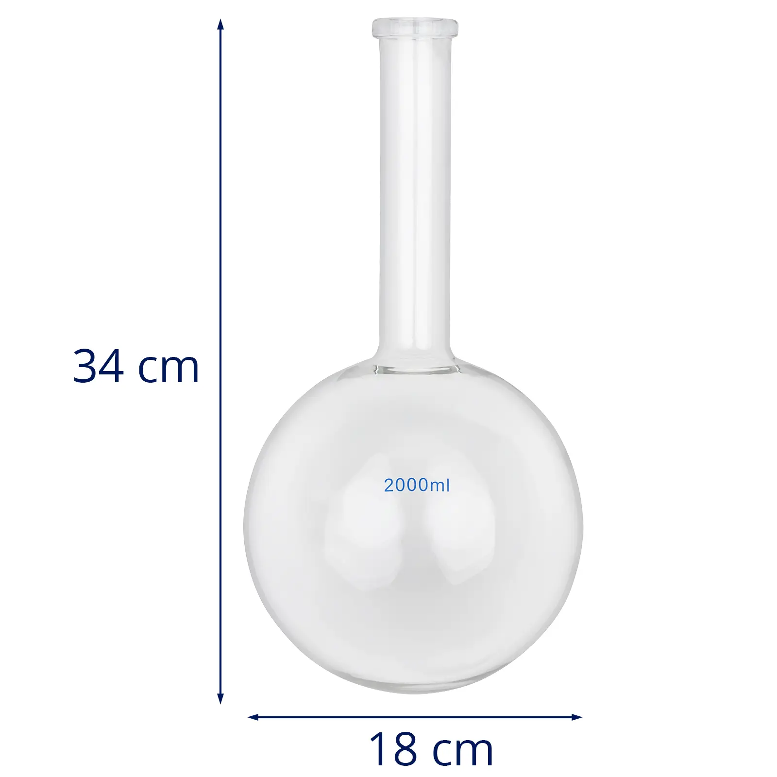 Kulatá baňka - 2 000 ml (Materiál: Varné sklo)