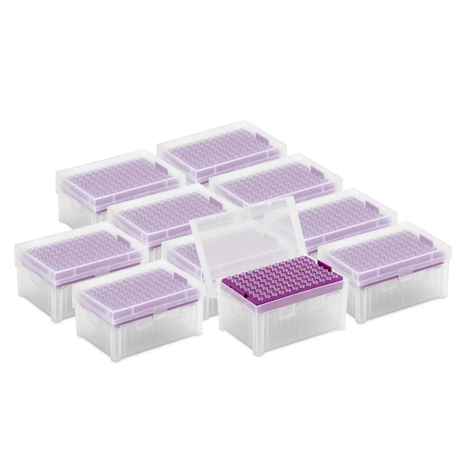 Nastavci za pipete - 10 µl - bez DNAse/RNAse - u kutiji za vrhove za pipete - 10 x 96 vrhova